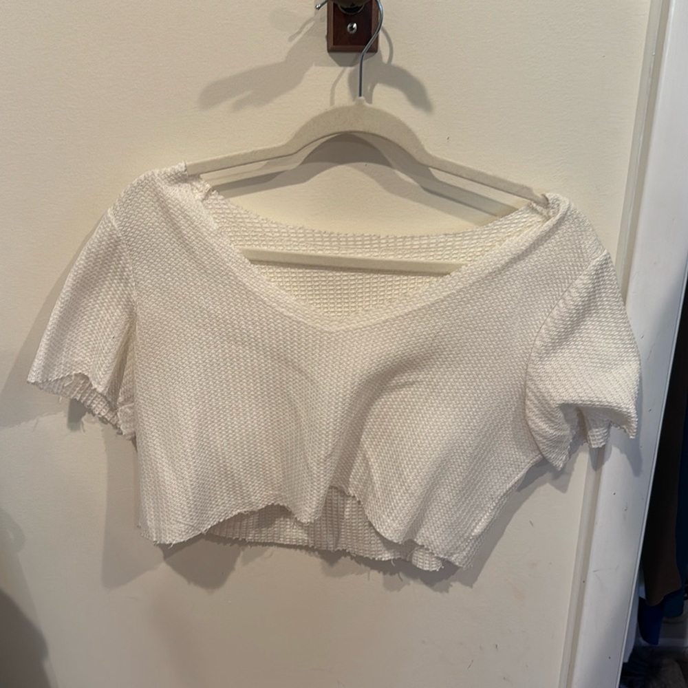 Waffle Knit Crop-Top